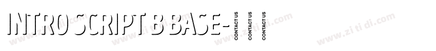 Intro Script B Base字体转换